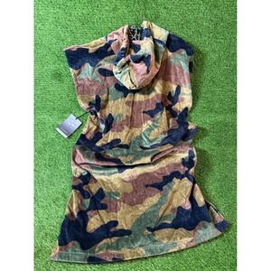 Slowtide Camo Sherpa Poncho Hooded Pullover SM/MED